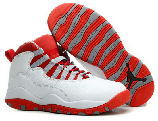 Mens & Womens (unisex) Air Jordan Retro 10 White Red Usa